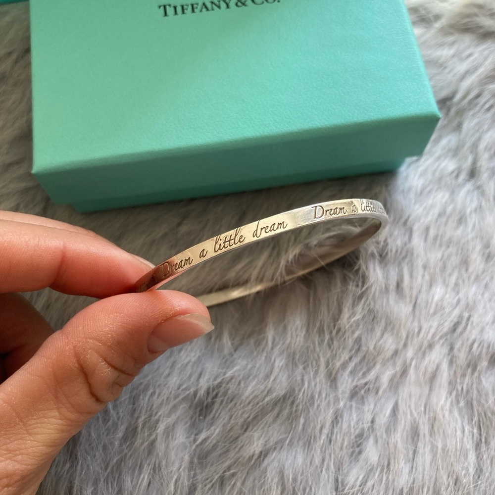 Authentic Tiffany & Co. Notes Collection Dream A Little Dream Bangle Size M
